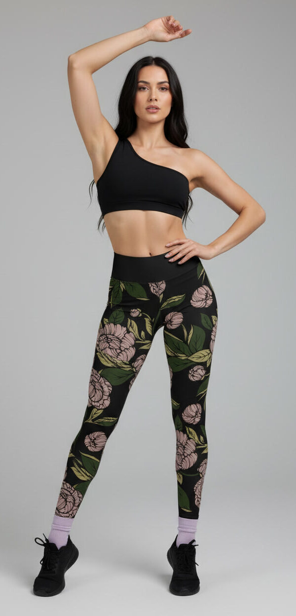 Peony Bloom Yoga Leggings